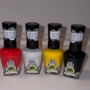 Beetlejuice Nail Set - Red, White, Yellow, Black